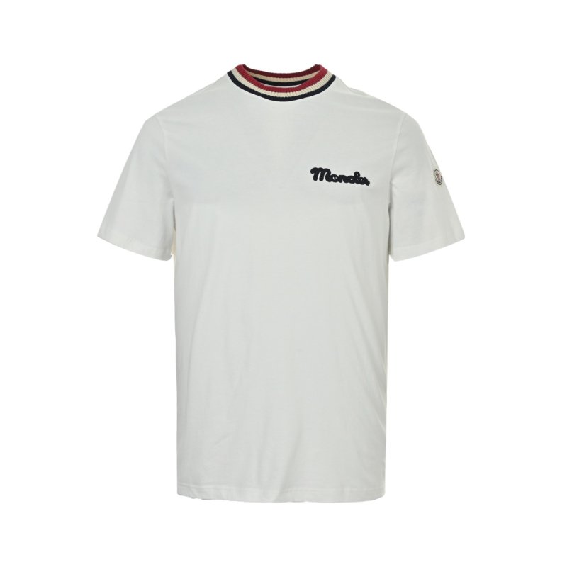 Cream Crew Neck Short Sleeve T-Shirt with Embroidered Script Logo view
