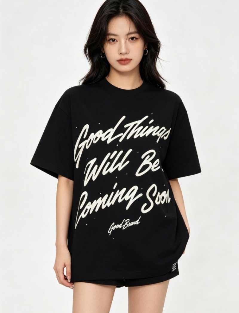 Good Things Will Be Coming Soon Black T-Shirt view