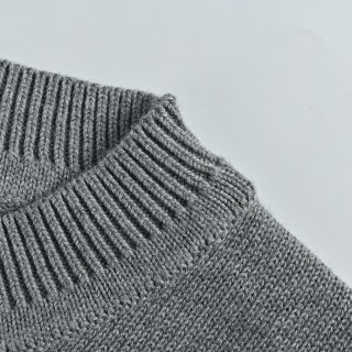 Moncler Charcoal Logo Crew Neck Sweater with Stripe Sleeves view 14