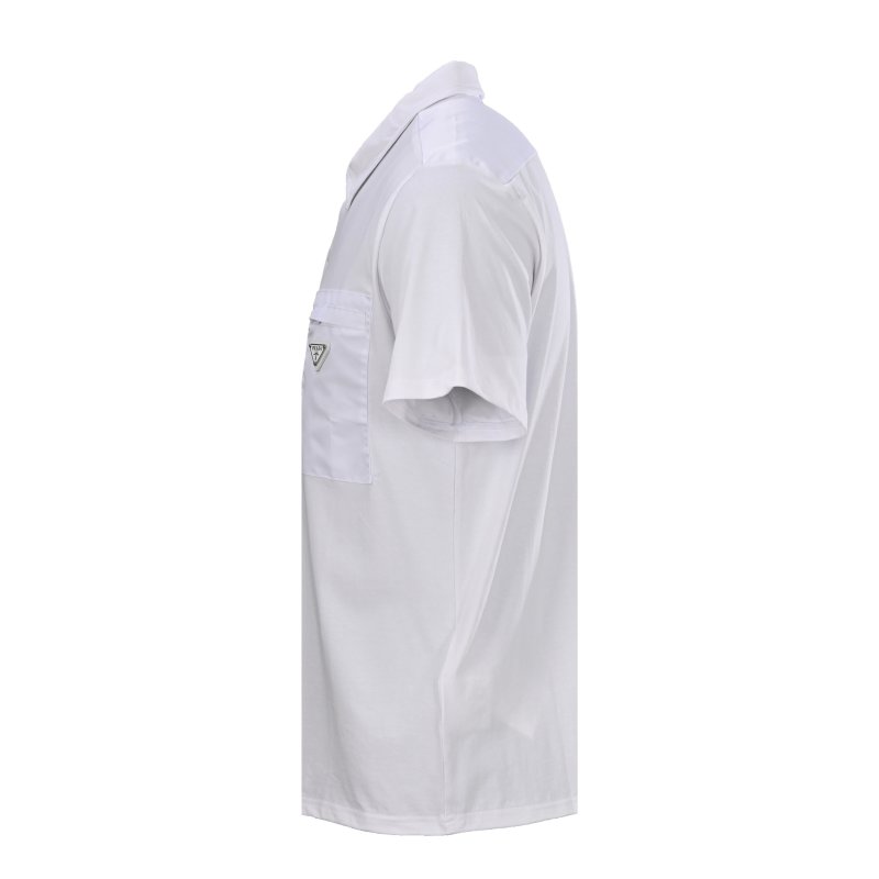 Prada White Short Sleeve Polo Shirt view