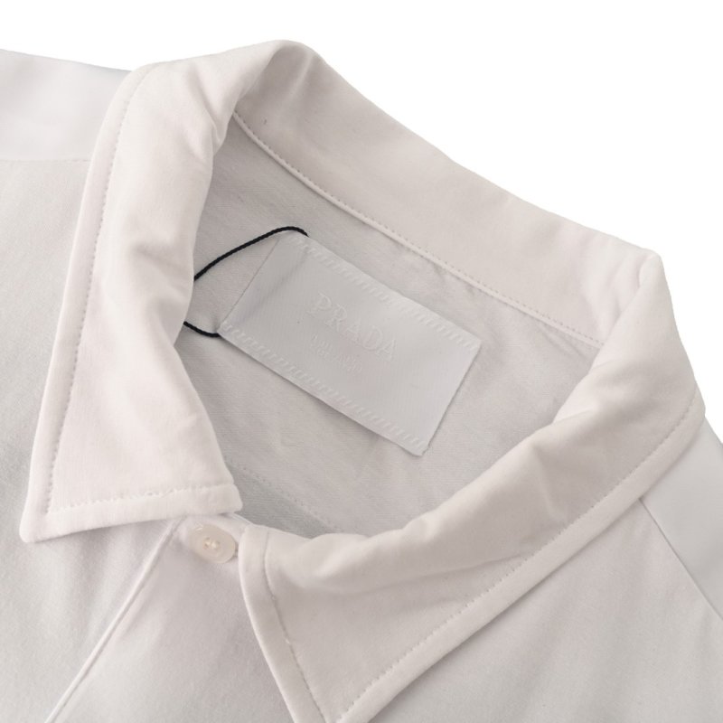 Prada White Short Sleeve Polo Shirt view
