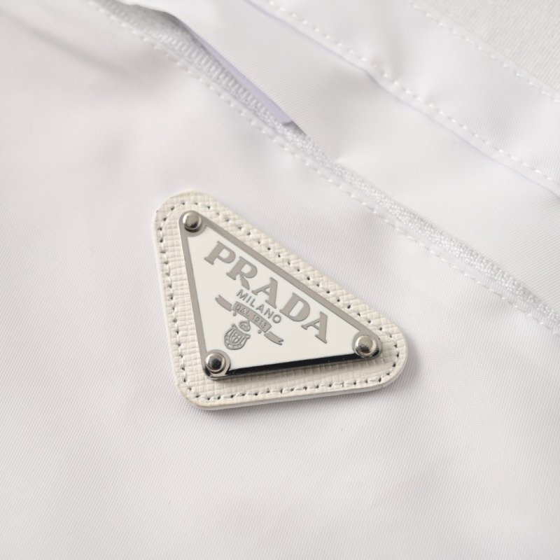 Prada White Short Sleeve Polo Shirt view