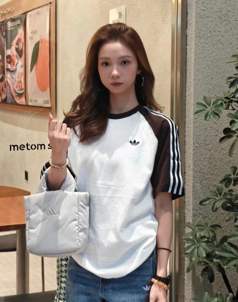 Adidas Cream & Black Colorblock Short Sleeve T-Shirt view