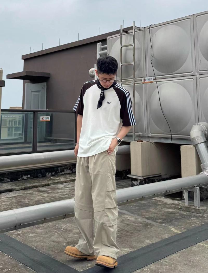 Adidas Cream & Black Colorblock Short Sleeve T-Shirt view