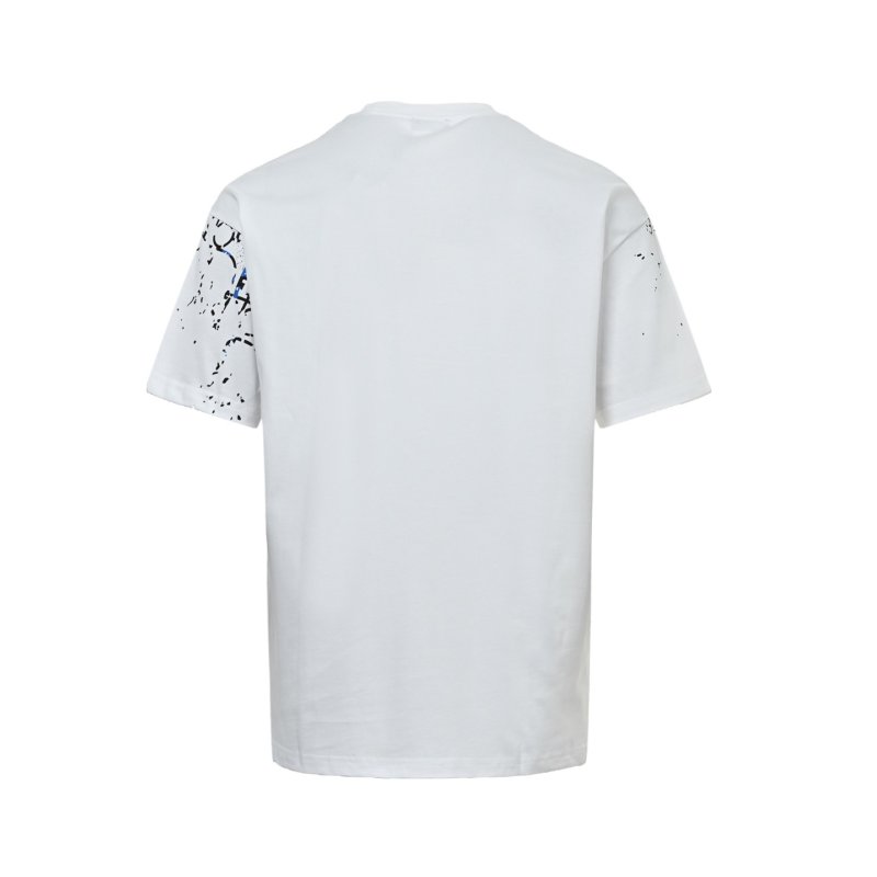 Dior White Splatter Logo Short-Sleeve T-Shirt view