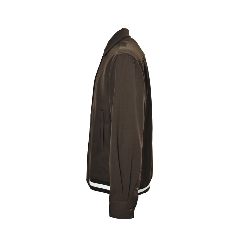Brown Oversized Button-Up Shirt Jacket view