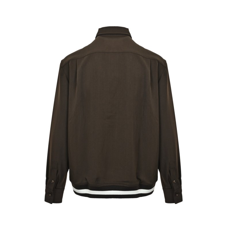 Brown Oversized Button-Up Shirt Jacket view
