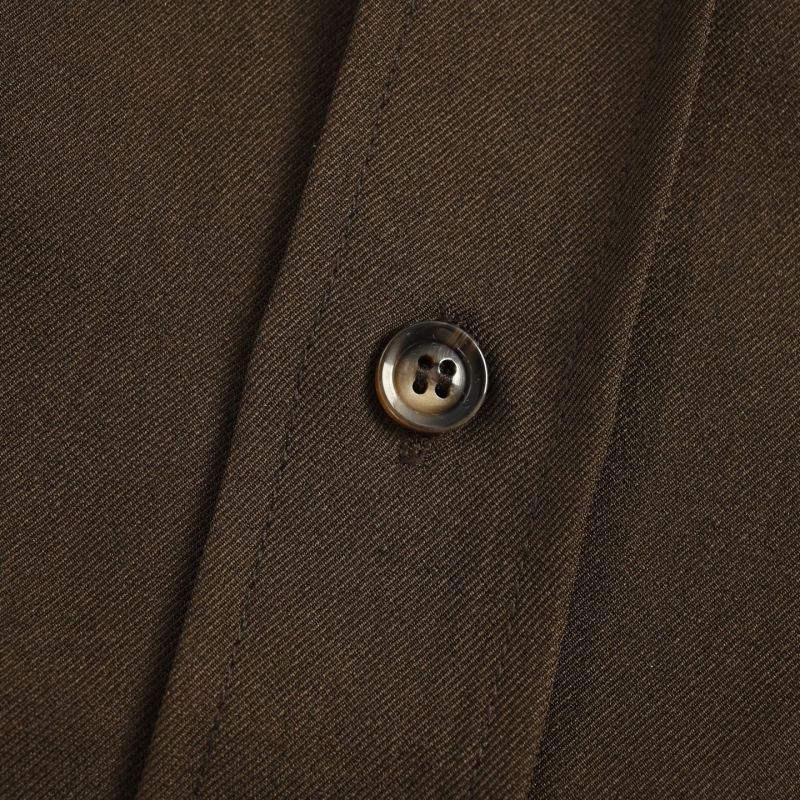 Brown Oversized Button-Up Shirt Jacket view
