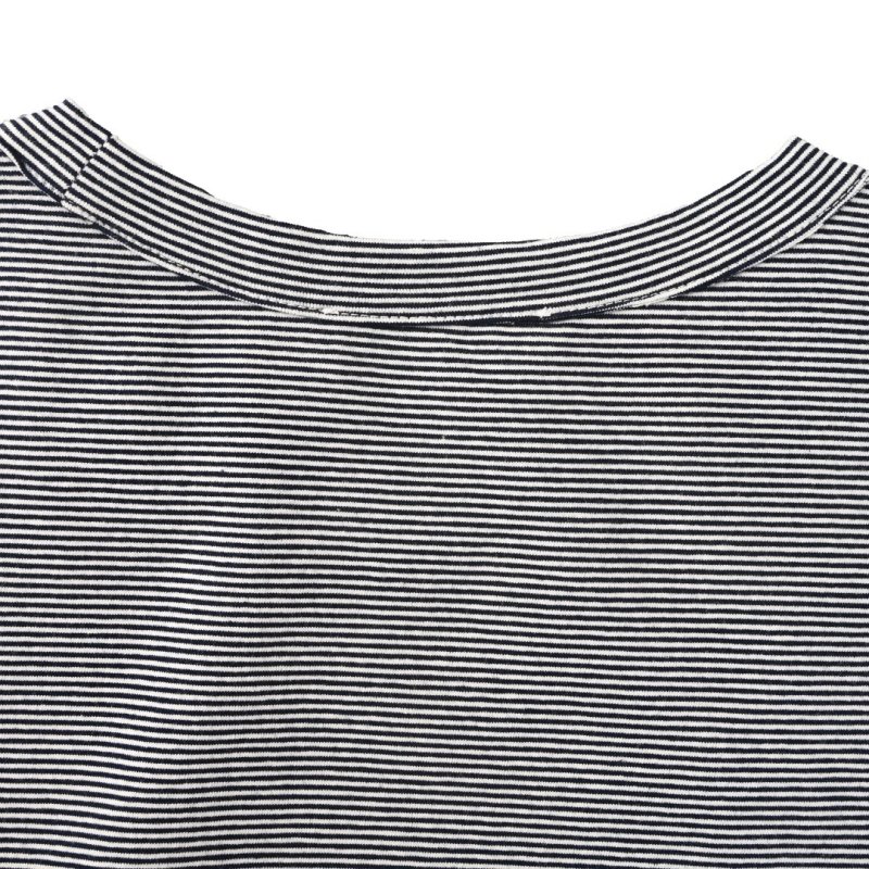 Grey Striped Short Sleeve T-Shirt with Chest Logo view
