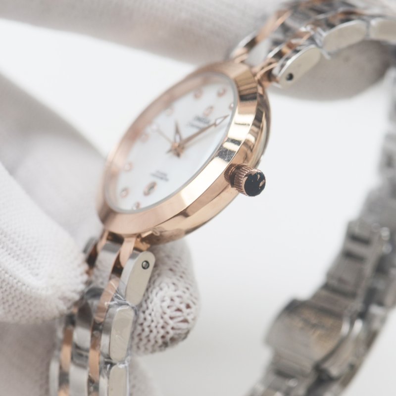 Omega De Ville Inspired Women's Quartz Watch 28mm Silver view