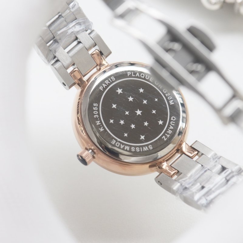 Omega De Ville Inspired Women's Quartz Watch 28mm Silver view