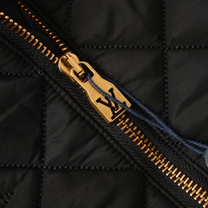 Black Quilted Bomber Jacket view