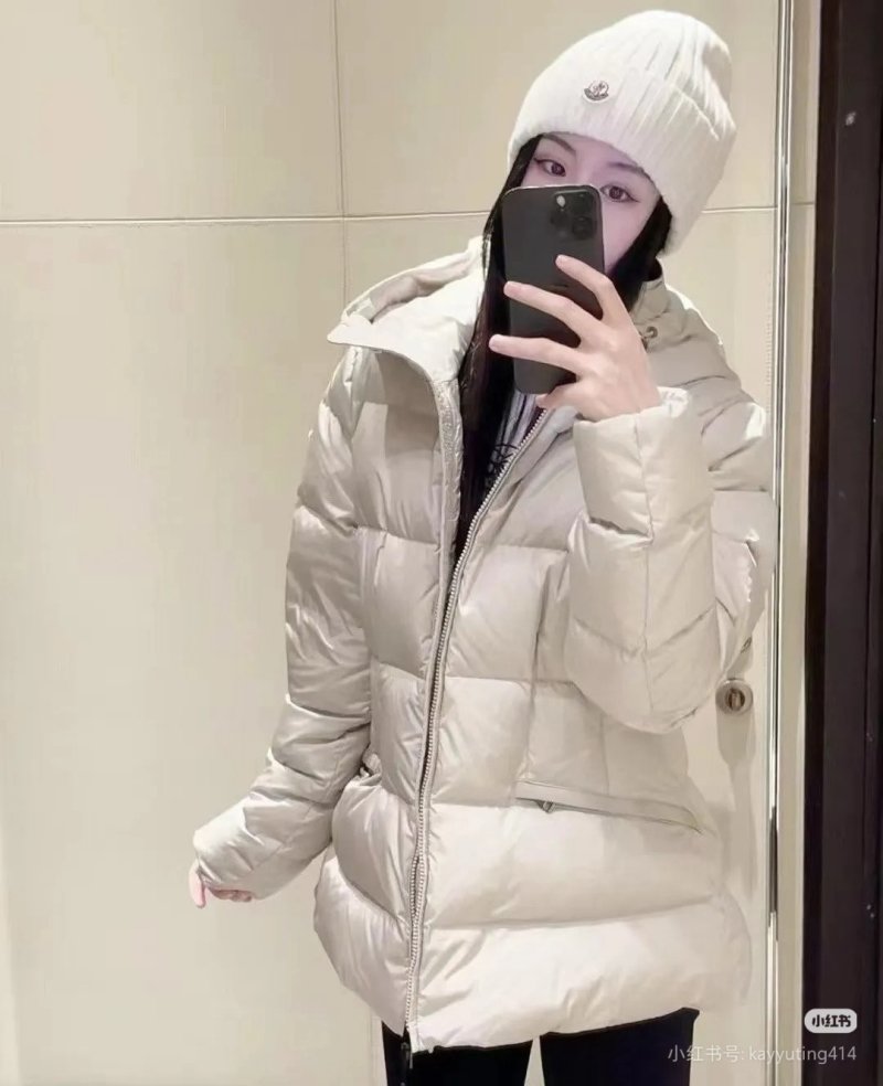 Moncler White Puffer Down Jacket