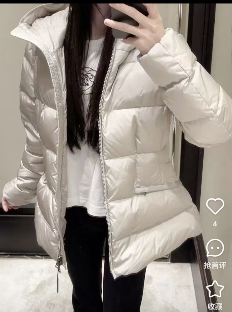 Moncler White Puffer Down Jacket view