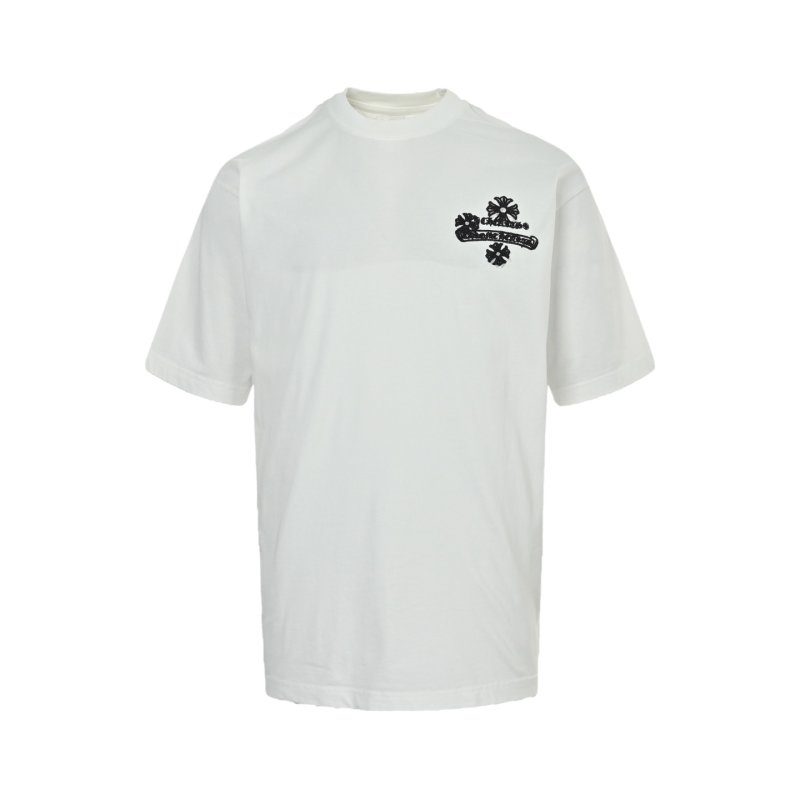 Essentials White Short Sleeve T-Shirt with Black Logo view