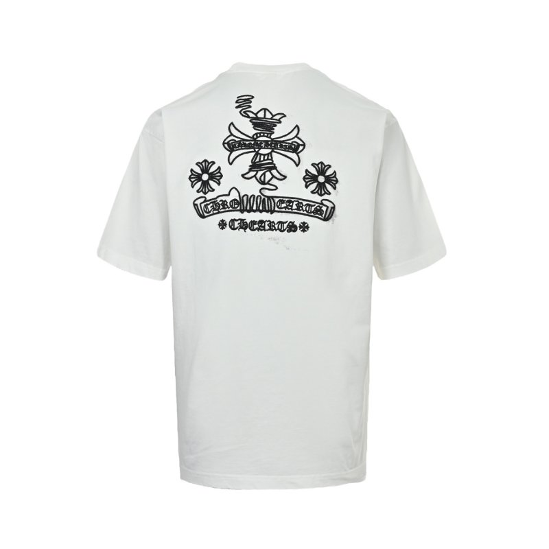 Essentials White Short Sleeve T-Shirt with Black Logo view