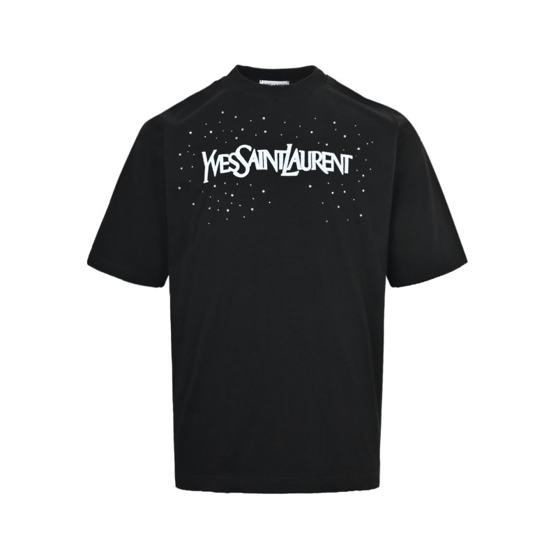 Yves Saint Laurent Black Logo Star Print T-Shirt view