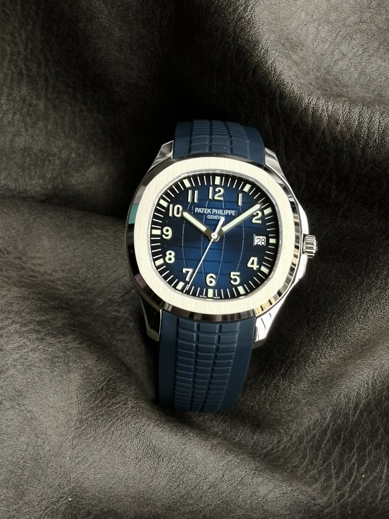 Patek Philippe Aquanaut 5168G Blue Dial Watch view