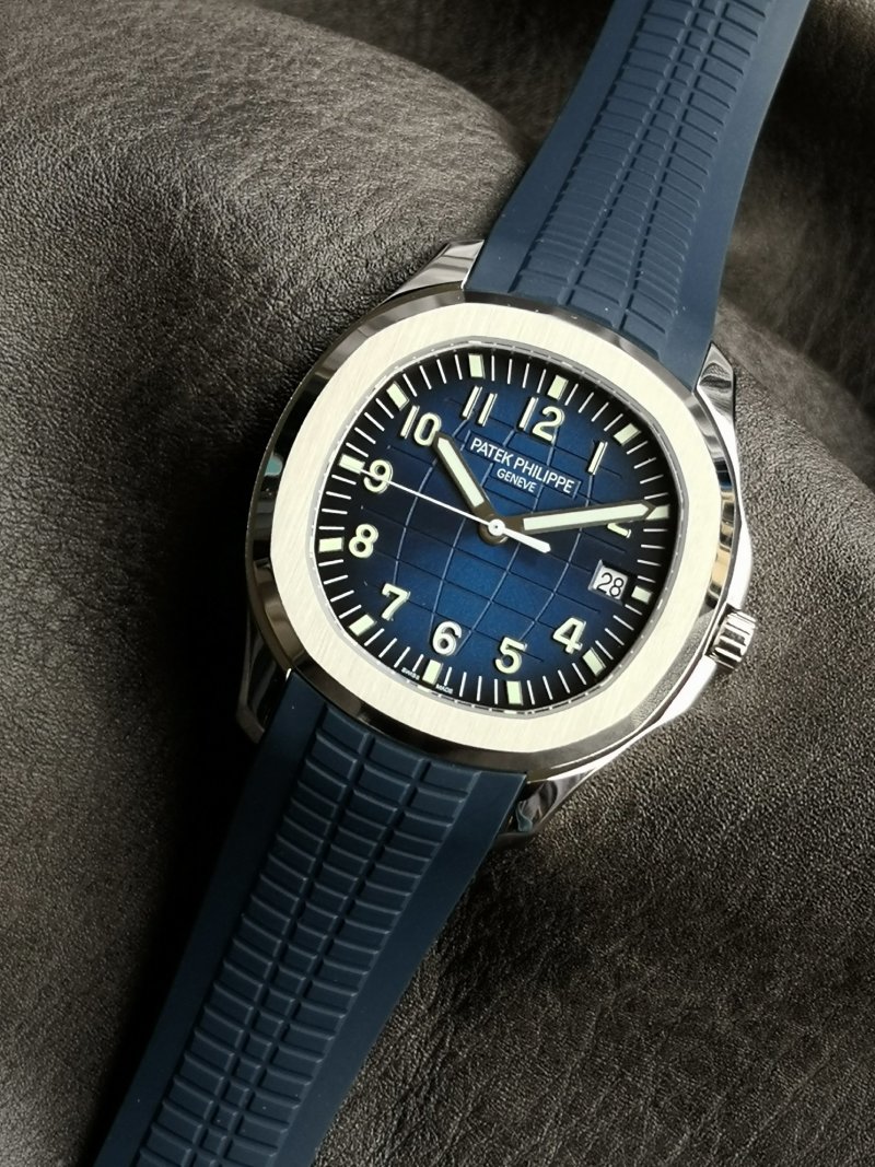 Patek Philippe Aquanaut 5168G Blue Dial Watch view
