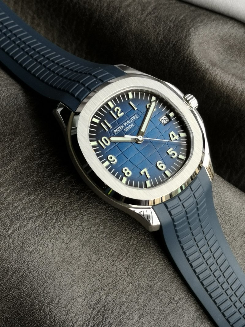 Patek Philippe Aquanaut 5168G Blue Dial Watch view