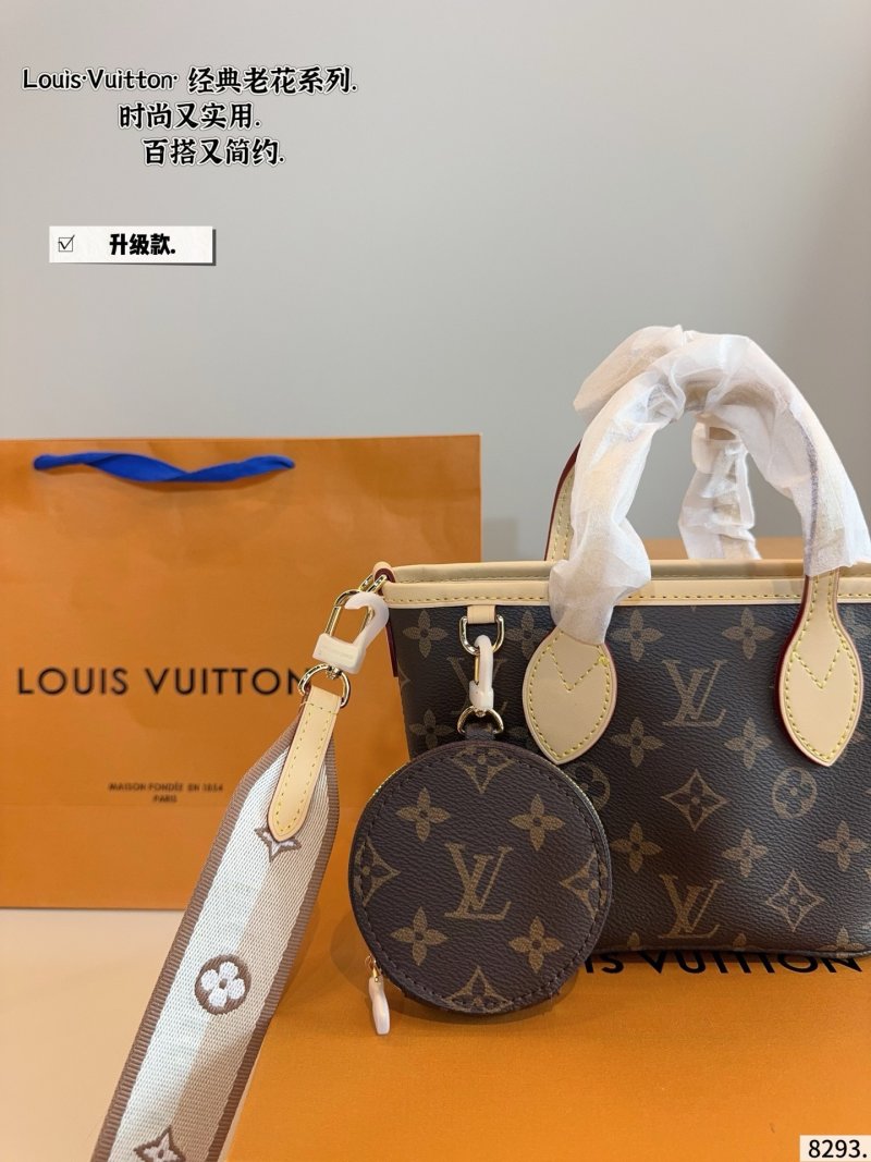 Louis Vuitton Neverfull BB Monogram Canvas Shoulder Bag Cream view