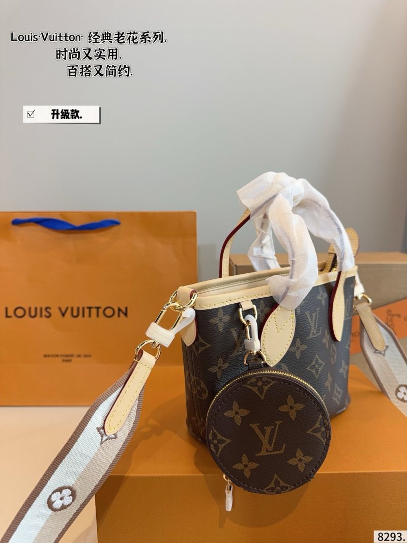 Louis Vuitton Neverfull BB Monogram Canvas Shoulder Bag Cream view