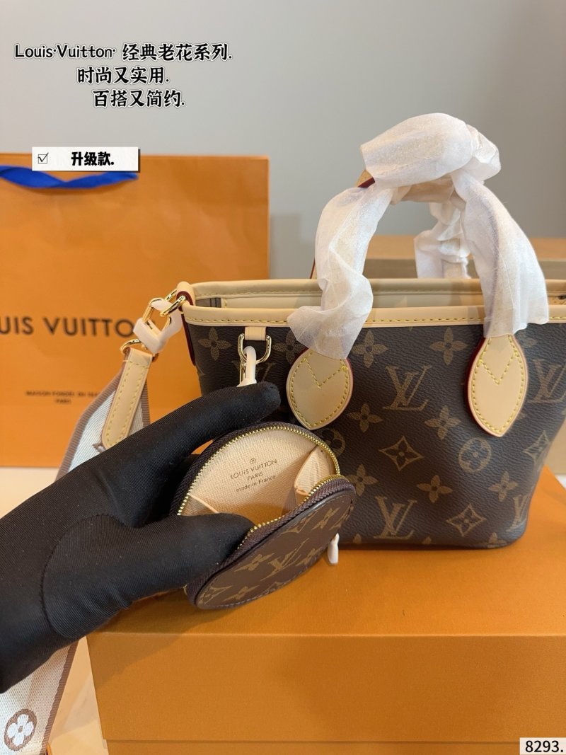 Louis Vuitton Neverfull BB Monogram Canvas Shoulder Bag Cream view
