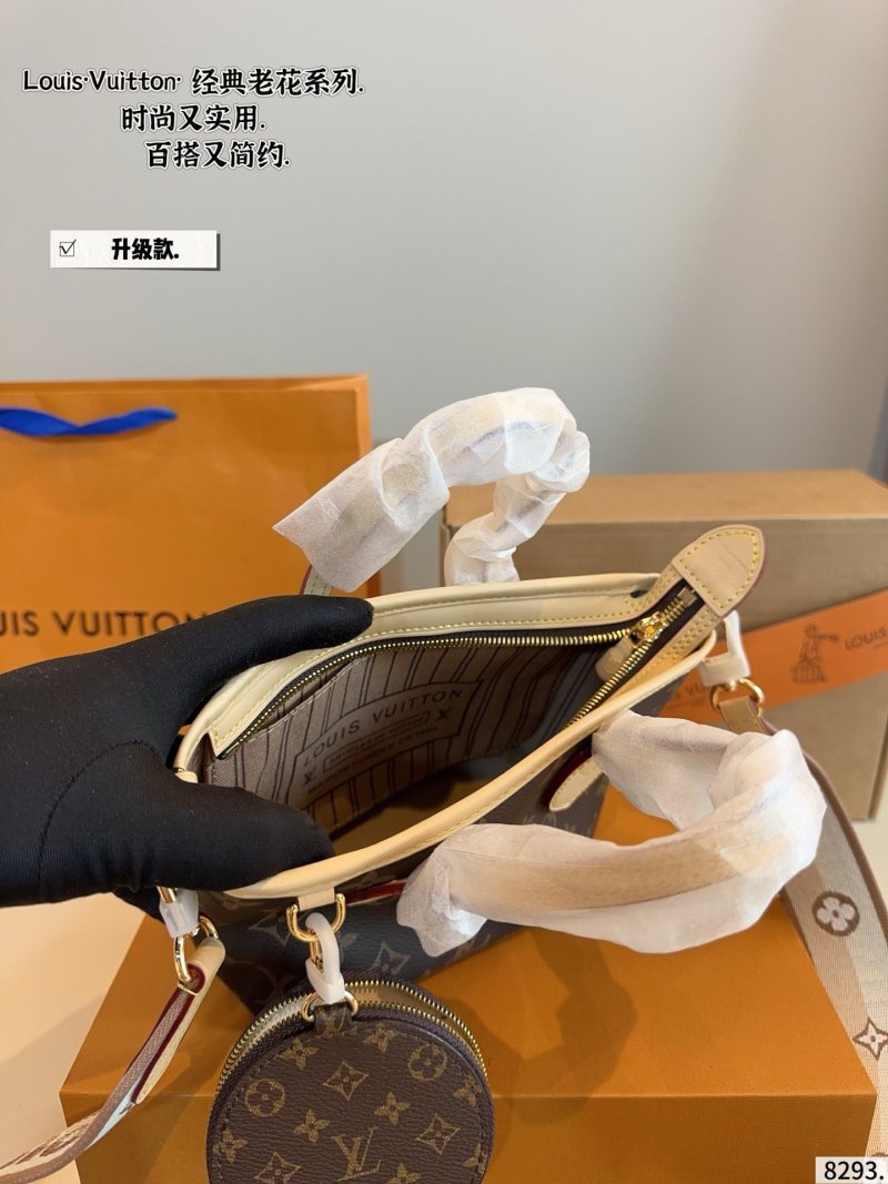 Louis Vuitton Neverfull BB Monogram Canvas Shoulder Bag Cream view