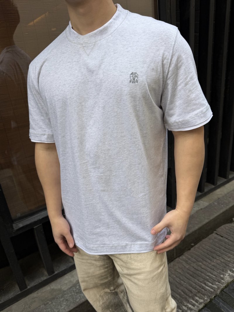 Burberry Light Grey Crewneck T-Shirt