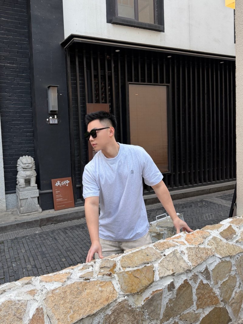 Burberry Light Grey Crewneck T-Shirt view