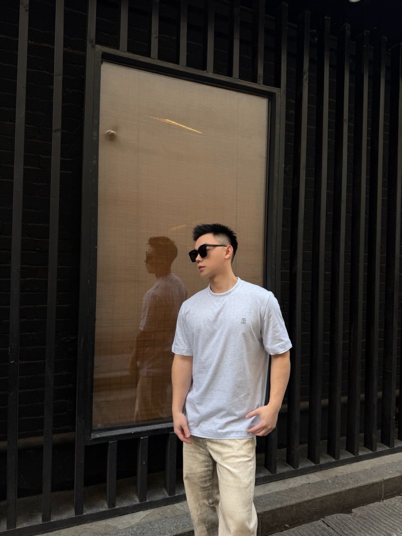 Burberry Light Grey Crewneck T-Shirt view