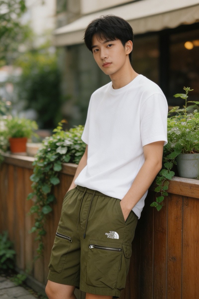 The North Face Olive Cargo Shorts