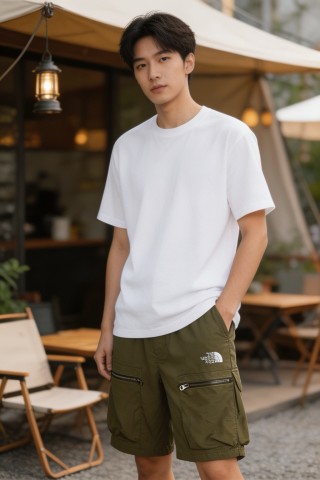 The North Face Olive Cargo Shorts view 2