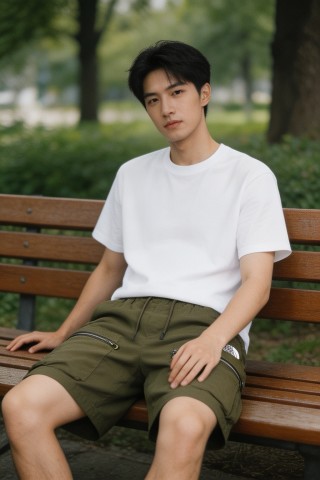 The North Face Olive Cargo Shorts view 4