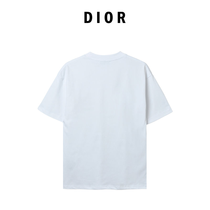 Dior Christian Dior Zodiac Embroidered Cream T-Shirt view