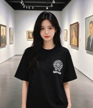 Chrome Hearts Black Logo Short Sleeve T-Shirt view 4