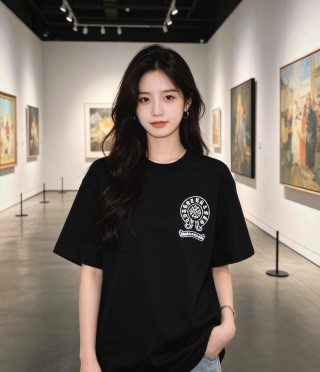 Chrome Hearts Black Logo Short Sleeve T-Shirt view 5