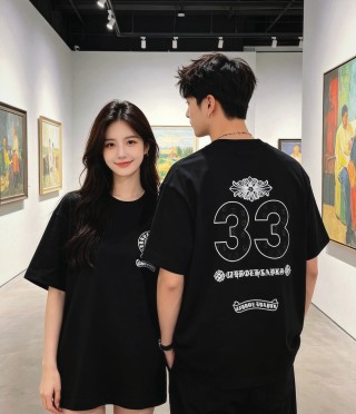 Chrome Hearts Black Logo Short Sleeve T-Shirt view 6