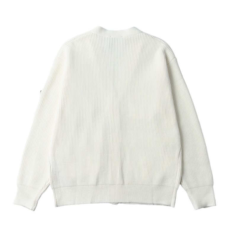 Balenciaga Ribbed Knit Cardigan White view