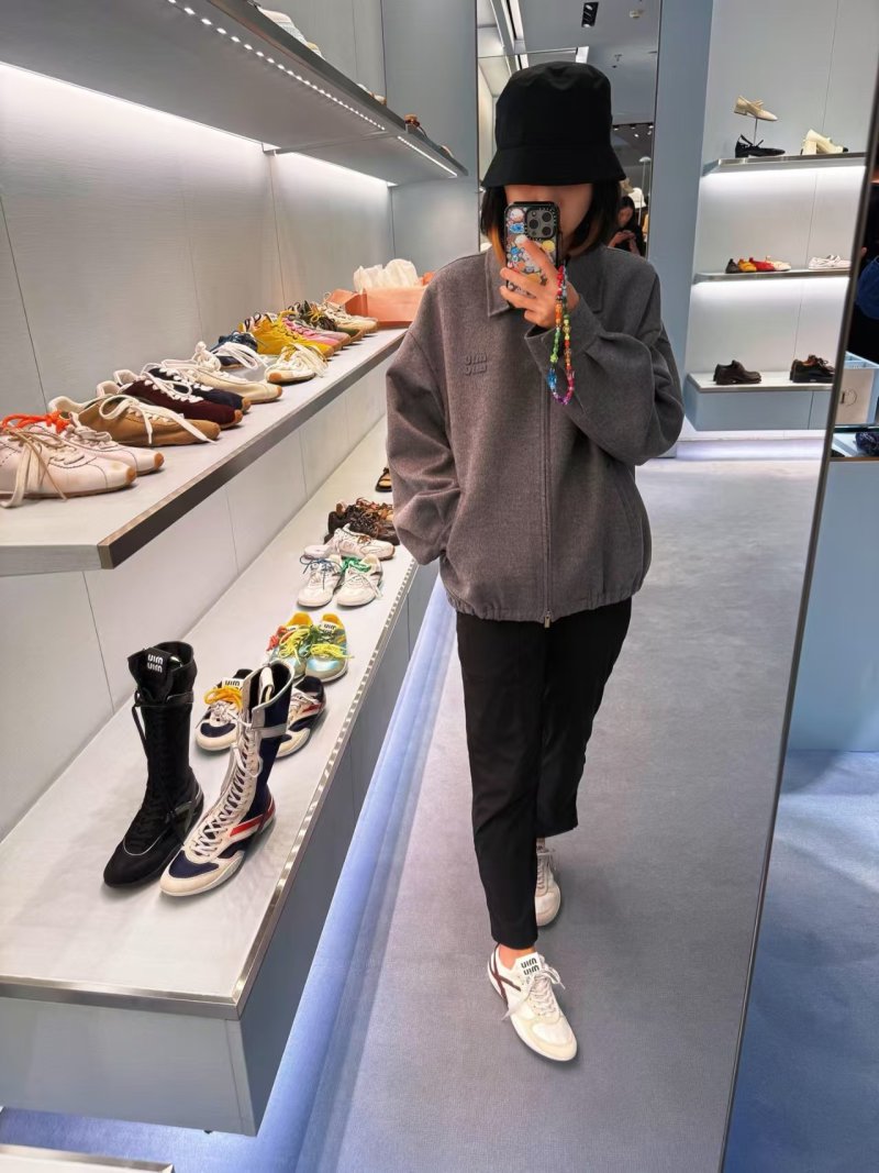 Oversized Grey Wool Blend Coach Jacket view
