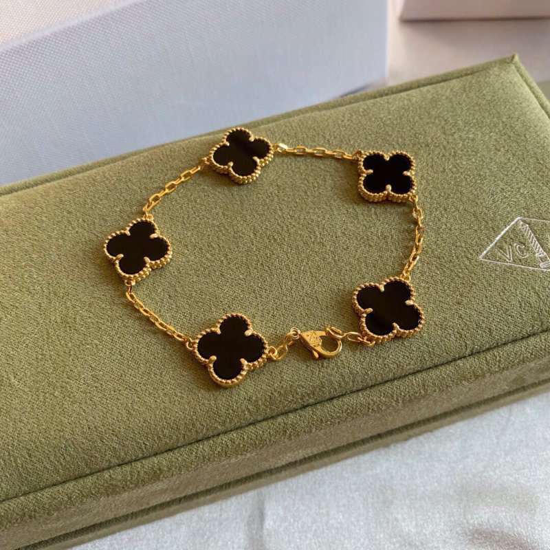 Van Cleef & Arpels Vintage Alhambra Gold Four-Leaf Clover Bracelet view