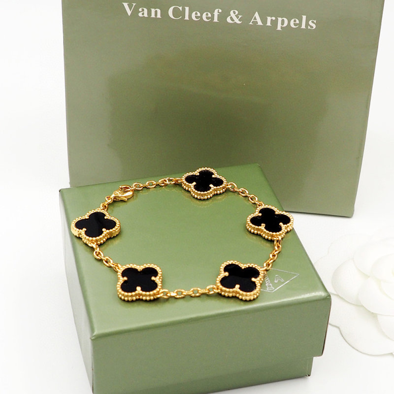 Van Cleef & Arpels Vintage Alhambra Gold Four-Leaf Clover Bracelet view