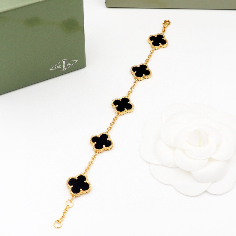 Van Cleef & Arpels Vintage Alhambra Gold Four-Leaf Clover Bracelet view