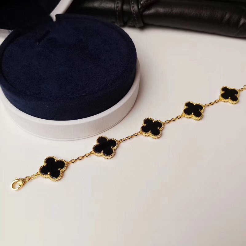 Van Cleef & Arpels Vintage Alhambra Gold Four-Leaf Clover Bracelet view