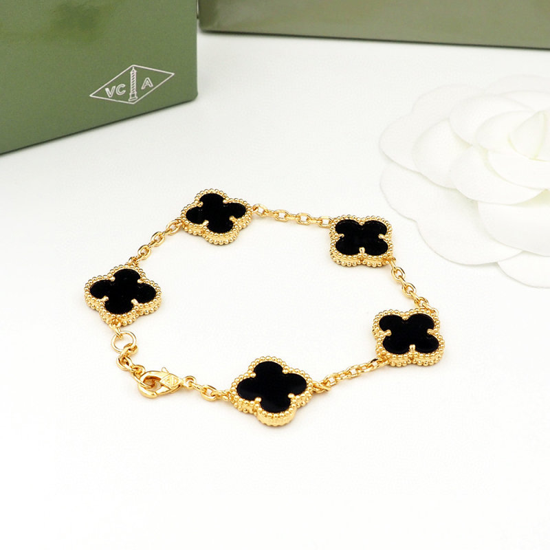 Van Cleef & Arpels Vintage Alhambra Gold Four-Leaf Clover Bracelet view