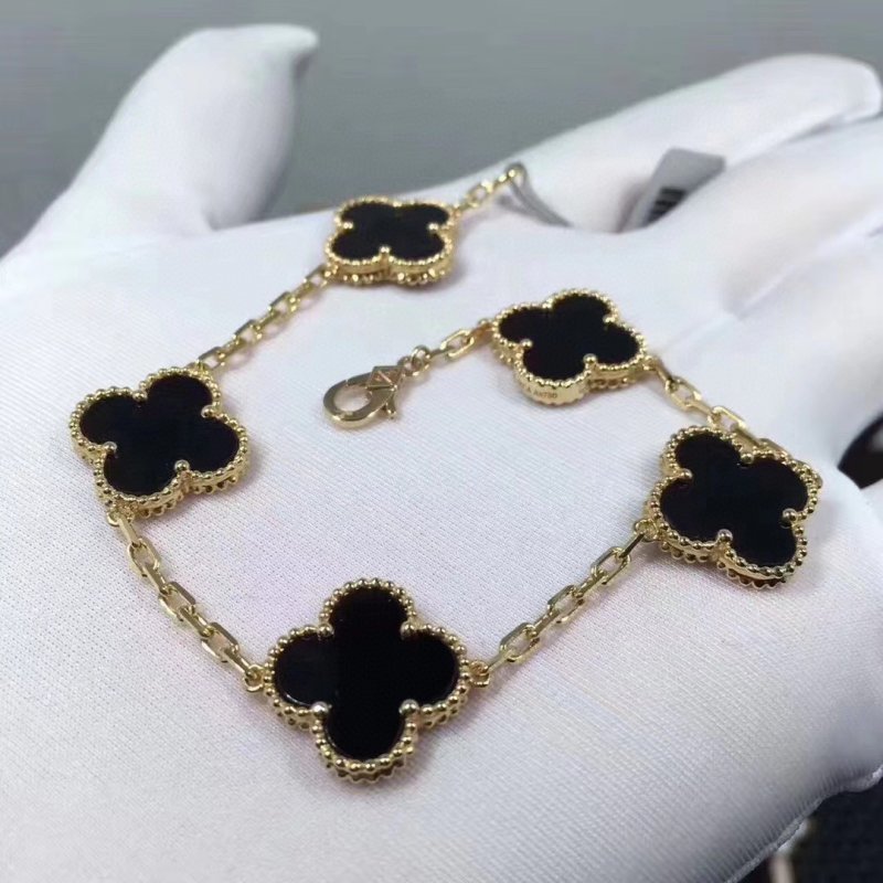 Van Cleef & Arpels Vintage Alhambra Gold Four-Leaf Clover Bracelet view