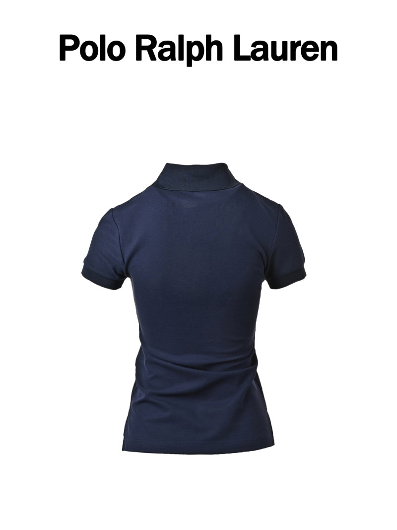 Ralph Lauren Women's 5-Button Pique Polo Shirt Navy view