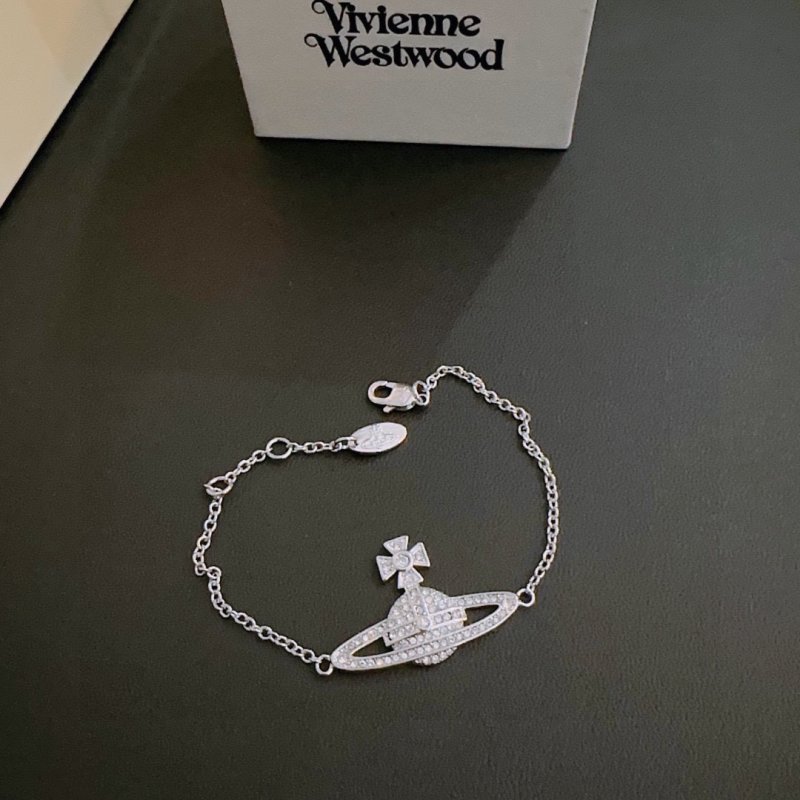 Vivienne Westwood Saturn Orb Silver Bracelet