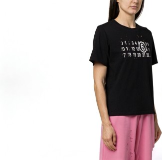 Maison Margiela Black Numerals Print T-Shirt view 3