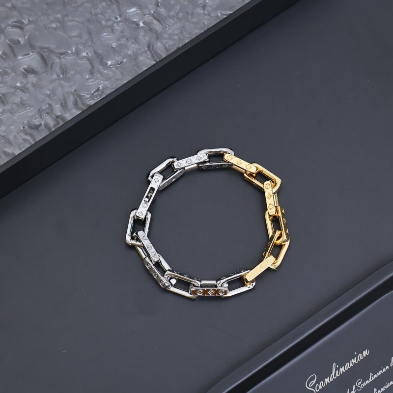 Louis Vuitton Monogram Chain Link Bracelet Two-Tone